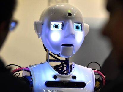 Un robot humanoide presentado en febrero en la Global Robot Expo de Madrid.