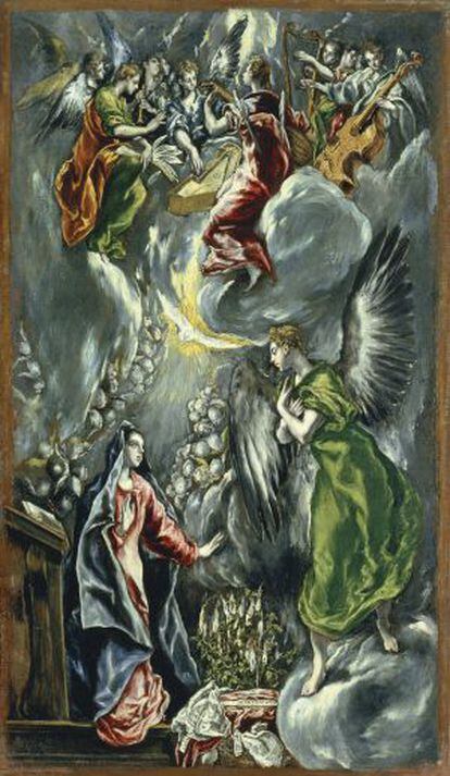 'La Anunciación' (c. 1596), del Greco, forma parte de la colección del Thyssen.