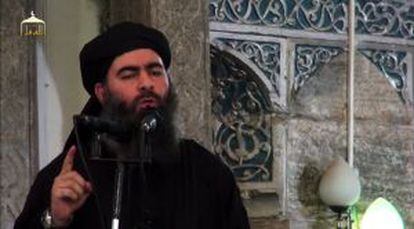 Imagen de archivo del líder del Estado Islámico, Abu Bakr al-Baghdadi.