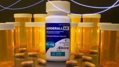 Adderall, medicamento para tratar el trastorno por déficit de atención e hiperactividad.