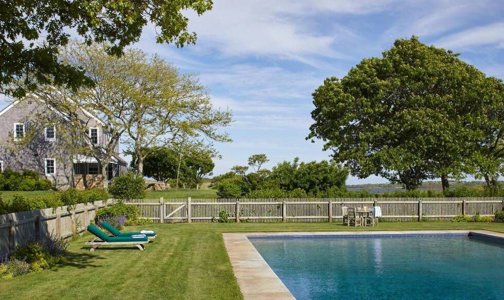 La piscina de la casa de Jackie Kennedy Onassis en Martha's Vineyard.