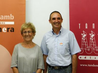 Rosa Serrano y Josep Gregori, fundadores de las editoriales T&agrave;ndem  y Bromera.