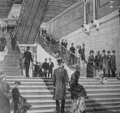 Grabado de 1884 de la revista <i>La ilustración española</i>.