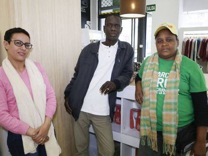 Saida (Marruecos), Mamadou (Mauritania), y Patricia (Rep&uacute;blica Dominicana) beneficiarios de la cooperaci&oacute;n espa&ntilde;ola a trav&eacute;s de proyectos de Oxfam Interm&oacute;n.