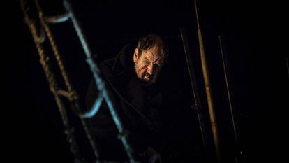 Josep Maria Pou como Ahab en el espectáculo 'Moby Dick'.