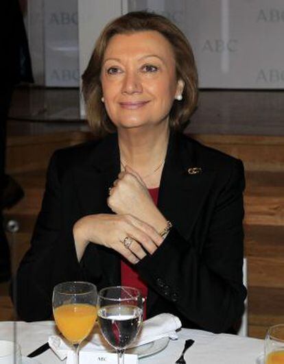 La presidenta de Aragón, Luisa Fernanda Rudi, esta mañana.