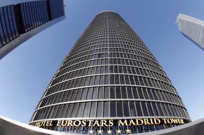 La fachada del hotel Eurostars de Madrid, del Grupo Hotusa, en una foto de archivo.