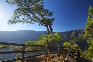 Mirador de las Chozas, en el parque nacional de la Caldera de Taburiente, en la isla canaria de La Palma.