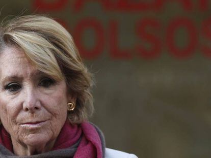 Esperanza Aguirre portavoz del PP en el Ayuntamiento de Madrid, el pasado jueves. 