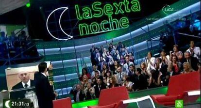 El plató de 'laSexta noche' durante un programa