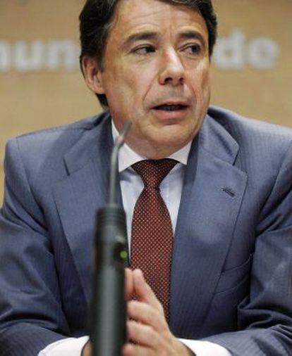 Ignacio González, durante la rueda de prensa tras el Consejo de Gobierno.