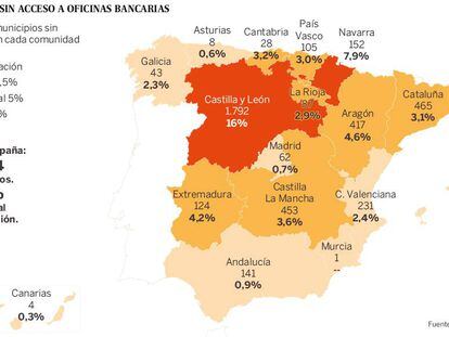 Desde el inicio de la crisis ha crecido un 34% la población sin acceso a un banco en su municipio