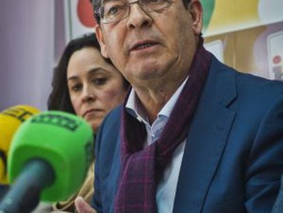 El exvicepresidente Diego Valderas, en Huelva.