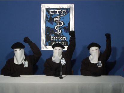 El anuncio de ETA del fin de la violencia.