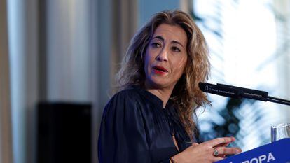 La ministra de Transportes, Movilidad y Agenda Urbana, Raquel Sánchez, en un acto en Madrid la semana pasada.