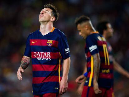 Lionel Messi, el pasado 29 de agosto en el partido Barcelona-Málaga, el último que disputó antes de volar a EE UU para jugar con Argentina.