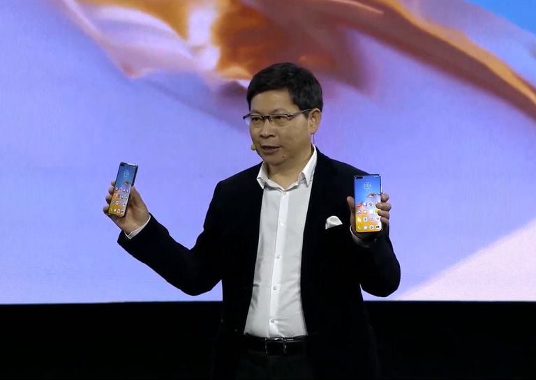 El consejero delegado de Huawei Consumo, Richard Yu, presenta el P40.