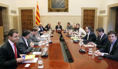 Reuni&oacute;n sobre el pacto fiscal celebrada el pasado d&iacute;a 12.