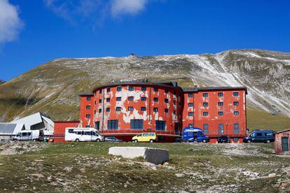 Hotel Campo Imperatore, en el que estuvo preso Benito Mussolini.