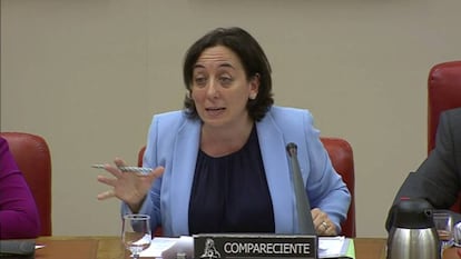 Carmen Rodríguez-Medel, durante una comparecencia en el Congreso en 2017.