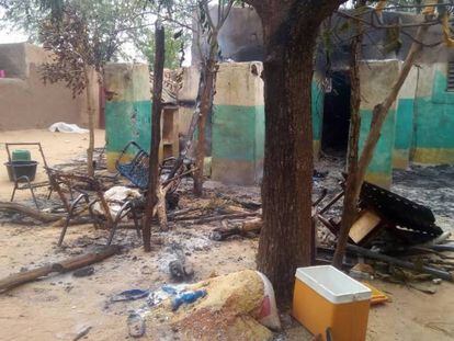 Imagen de archivo de los destrozos de un ataque cometido en abril en el centro de Malí.
