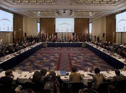 Los ministros de Finanzas y presidentes de los bancos centrales de los países del G-20, reunidos este fin de semana en Sao Paulo.