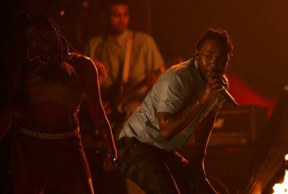 Kendrick Lamar, durante un concierto. 