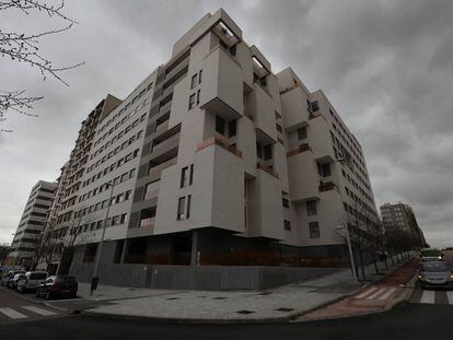 Bloque de pisos en Valdebebas, al norte de Madrid, afectado por una reciente sentencia del Tribunal Superior de Jusitica de Madrid. 