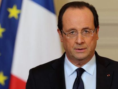 El presidente franc&eacute;s, Fran&ccedil;ois Hollande, este viernes en el El&iacute;seo. 