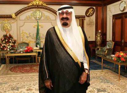 El rey Abdalá de Arabia Saudí, durante la entrevista realizada en la ciudad marroquí de Casablanca.