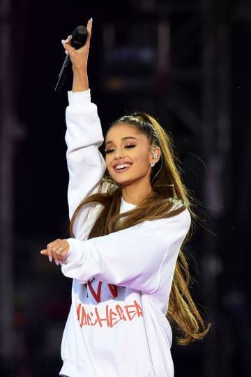Ariana Grande, durante el concierto solidario One Love Manchester, en junio de 2017.