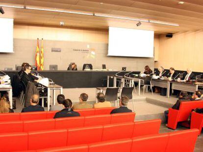 Sala donde se ha celebrado el juicio por el accidente del Tibidabo.