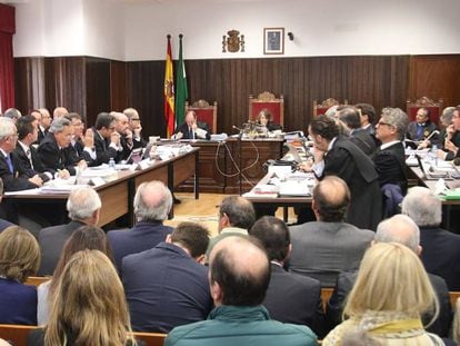 Juicio del 'caso Poniente' en la Audiencia de Almería, este viernes.