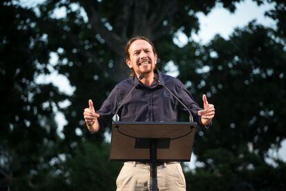 Pablo Iglesias, en Badalona (Barcelona) el pasado junio.