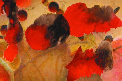 <i>Autumn colour</i> de Yang Yanping (izquierda).