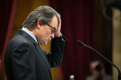 Artur Mas, durant el debat d'investidura del 9 de novembre.
