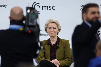 La presidenta de la Comisión Europea, Ursula von der Leyen, es el sábado durante la Conferencia de Seguridad de Múnich.