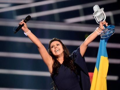 La cantante Jamala de Ucrania ganadora de Eurovisión 2016.