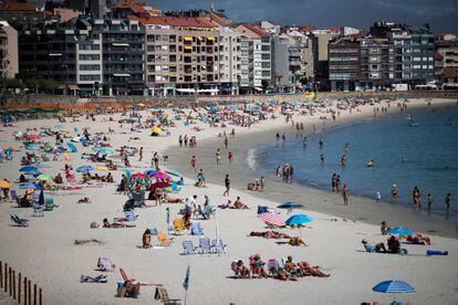 Playa de Silgar, en Sanxenxo, uno de los centros turísticos de las Rías Baixas. Óscar Corral