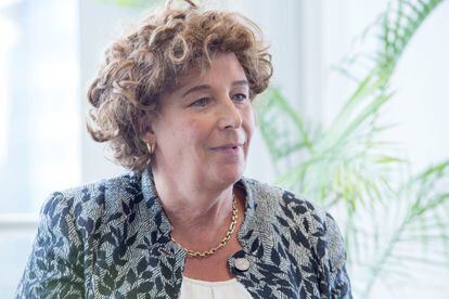 La ministra de Administración y Empresas Públicas de Bélgica, Petra de Sutter, durante la entrevista el pasado viernes.