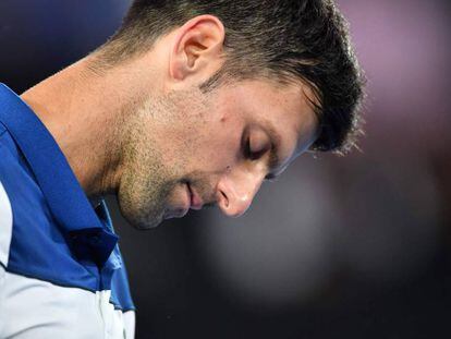 Djokovic, durante el partido contra Chung.