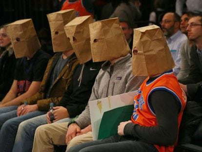 Aficionados de los Knicks, en el Madison.