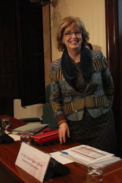 La consellera Irene Rigau en una compareixença dimecres passat.