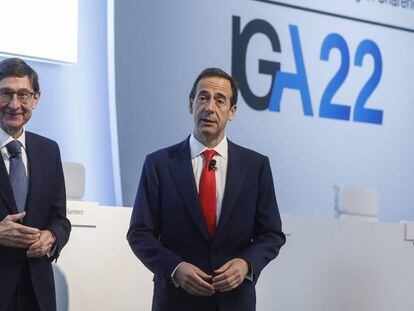 El presidente, Jose Ignacio Goirigolzarri, y el consejero delegado, Gonzalo Gortázar.