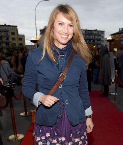 Eva Sannum, en la alfombra roja de un estreno en Oslo.