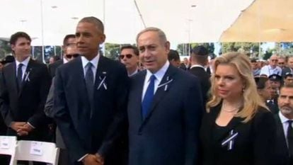 El presidente de Estados Unidos, Barack Obama, junto con el primer ministro de Israel.