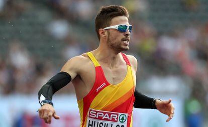 Husillos, en una de las series de los 400m de los Europeos de Atletismo de Berlín.