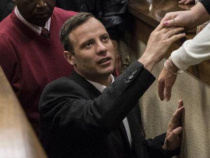 Oscar Pistorius tras conocer la sentencia.