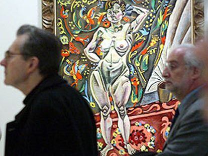 Obras de Miró en su exposición sobre <i>El nacimiento del mundo.</i>