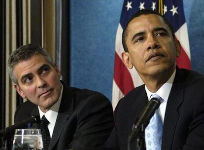 Obama y Clooney, en abril de 2006.